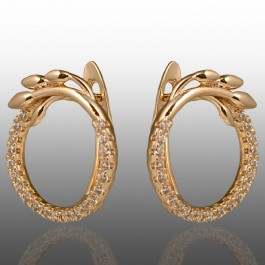 Позолочені сережки  Xuping 24025