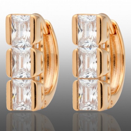 Позолочені сережки Xuping 24657 фото | Brulik