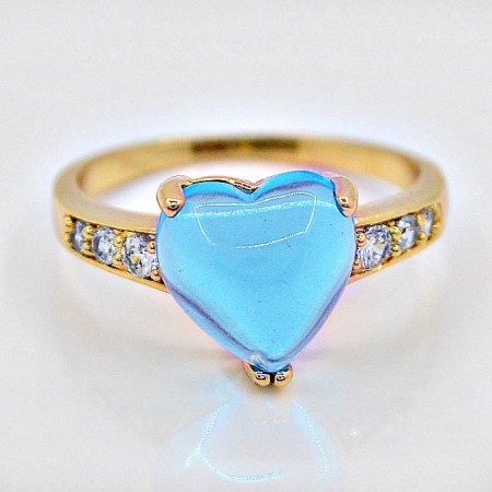 Кольцо "Затмение" 13312-голубой фото | Brulik