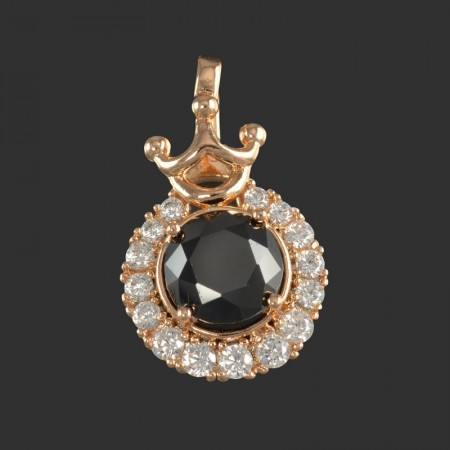 Позолоченный кулон Xuping 3736-черный фото | Brulik