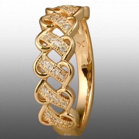 Позолочена каблучка  Xuping 10938 фото | Brulik