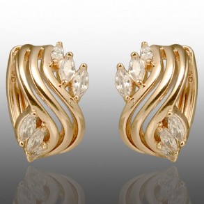 Позолочені сережки  Xuping 24744 фото | Brulik