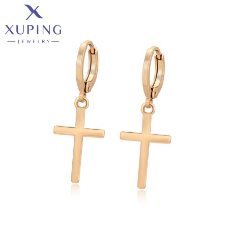 Позолочені сережки "Хрестики"Xuping  42103 фото | Brulik