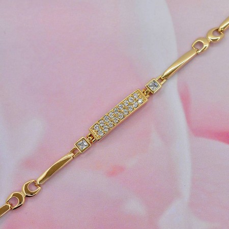 Позолоченный браслет с фианитами XP 10-7301 фото | Brulik