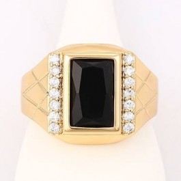 Представительное кольцо 18K 13495-черный