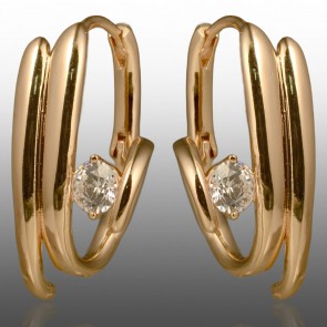 Позолочені сережки Xuping 24671 фото | Brulik