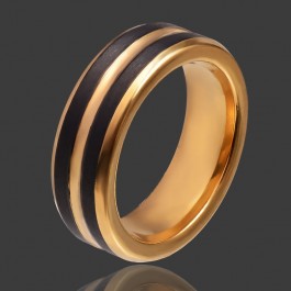 Черное стальное кольцо 114