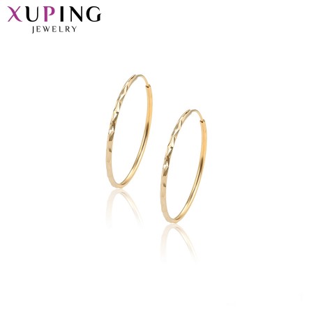 Позолоченные серьги кольца Xuping 97136 фото | Brulik