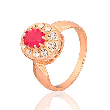 Позолоченное кольцо  Fallon 83200424-розовый фианит фото | Brulik