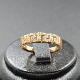 Позолоченное кольцо с белыми фианитами XP 1183