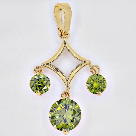 Неординарный кулон XP 31830-зеленый фото | Brulik