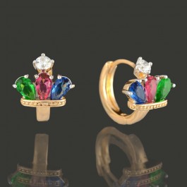 Позолоченные серьги XP 9742-мультиколор