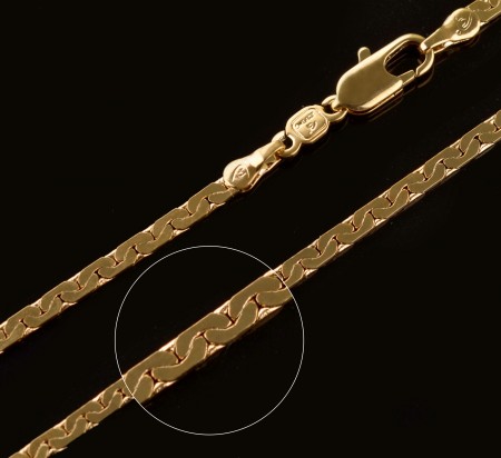 Позолоченная цепочка XP 4074 фото | Brulik