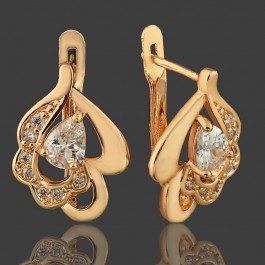 Позолоченные серьги Fallon 8225613-белый