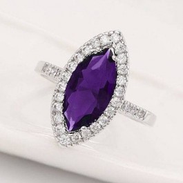 Кольцо Xuping 13647-фиолетовые фианиты