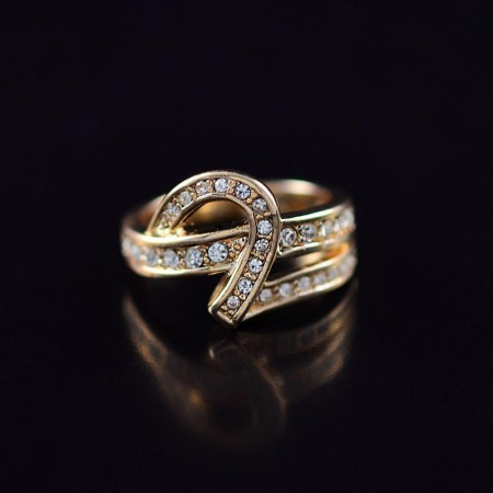 Позолоченное кольцо с фианитами Fallon 8320548 фото | Brulik