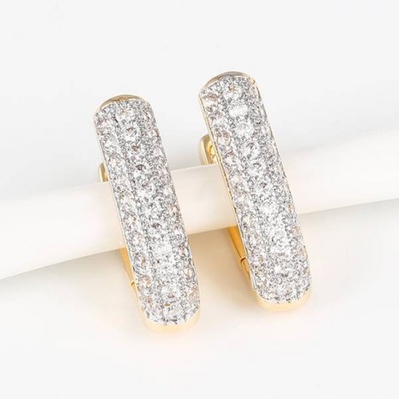 Шикарные элитные серьги с фианитами 92540 фото | Brulik