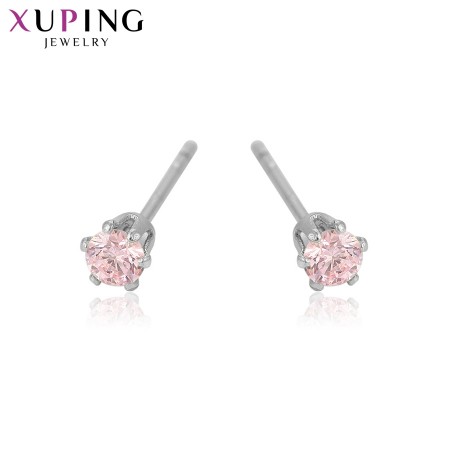 Серьги-гвоздики Xuping 95848-розовый фото | Brulik