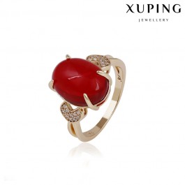 Кольцо позолоченное Xuping 14733 красный