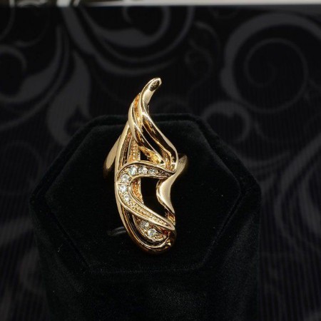 Позолоченное кольцо с фианитами Fallon 8000017 фото | Brulik