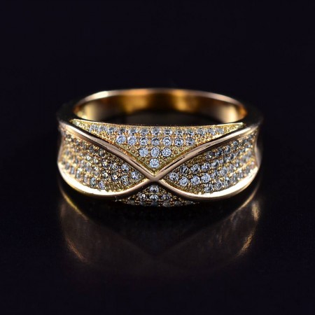 Шикарное элитное кольцо с фианитами 1002 фото | Brulik