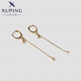 Позолочені сережки з ланцюжками Xuping 23451