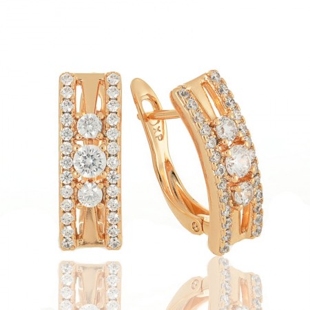 Позолоченные серьги  XP 21041 фото | Brulik