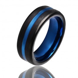 Черное стальное кольцо 123