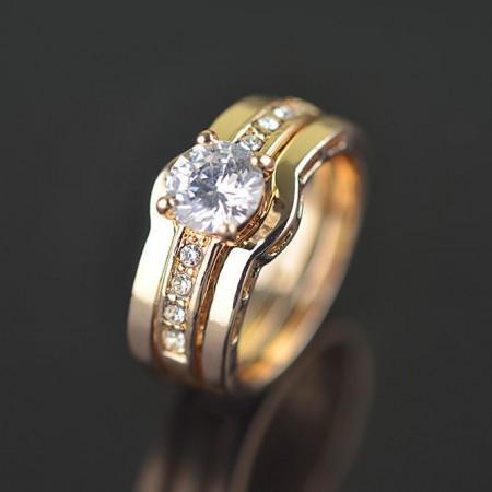 Позолоченное кольцо 2 в 1 Fallon 8320373 фото | Brulik