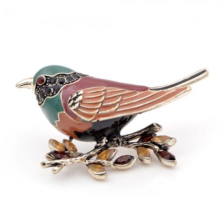 Брошь " Птичка" 8730 фото | Brulik
