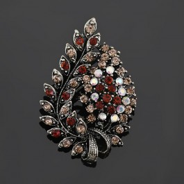 Прекрасная брошь 8276-золотые фианиты