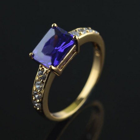 Позолоченное кольцо XP 1611-фиолетовый фото | Brulik