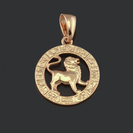 Позолоченный кулон Fallon 86100083-лев фото | Brulik