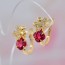 Изысканные серьги ХР 10-2038-красный корунд фото | Brulik