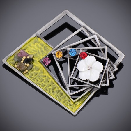 Стильная брошь-8642 фото | Brulik