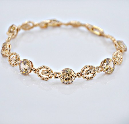 Исключительный браслет 18К  72764-шампань фото | Brulik