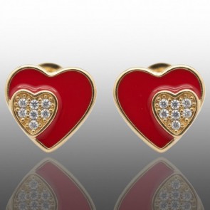 Позолочені сережки-гвоздики  Xuping 24765 фото | Brulik