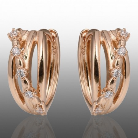 Позолочені сережки Xuping 24655 фото | Brulik