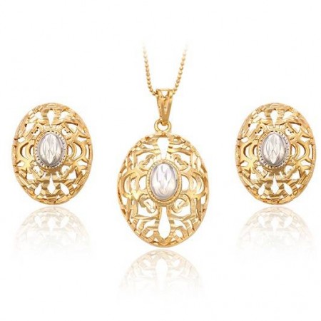 Обворожительный позолоченный комплект  63343 фото | Brulik