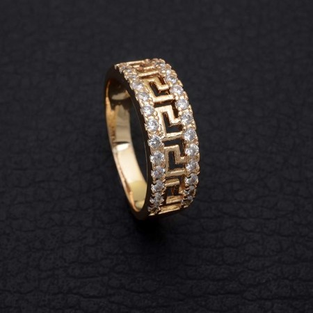 Позолоченное кольцо с фианитами Fallon 83200249 фото | Brulik