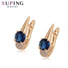 Позолоченные серьги Xuping 97454-синий