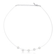 Колье невидимка с бусинами Italina 22507 фото | Brulik