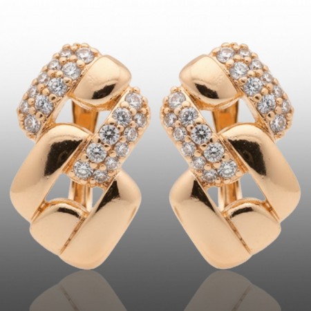 Позолочені сережки Xuping 24663 фото | Brulik