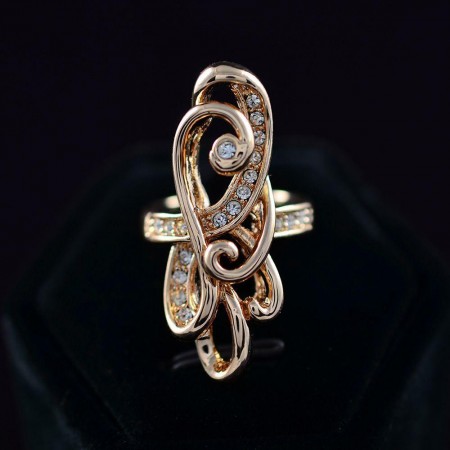 Позолоченное кольцо с фианитами Fallon 8320921 фото | Brulik