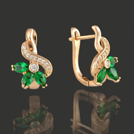 Позолоченные серьги XP 9795 фото | Brulik