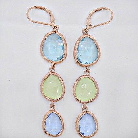 Шикарные серьги 23147-сине-зеленый фото | Brulik