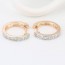 Нежные серьги-колечки с фианитами 91673 фото | Brulik