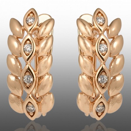 Позолочені сережки Xuping 24328 фото | Brulik