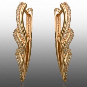 Позолочені сережки  Xuping 24693 фото | Brulik