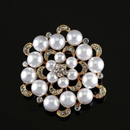 Брошь с жемчугом 13311 - золото